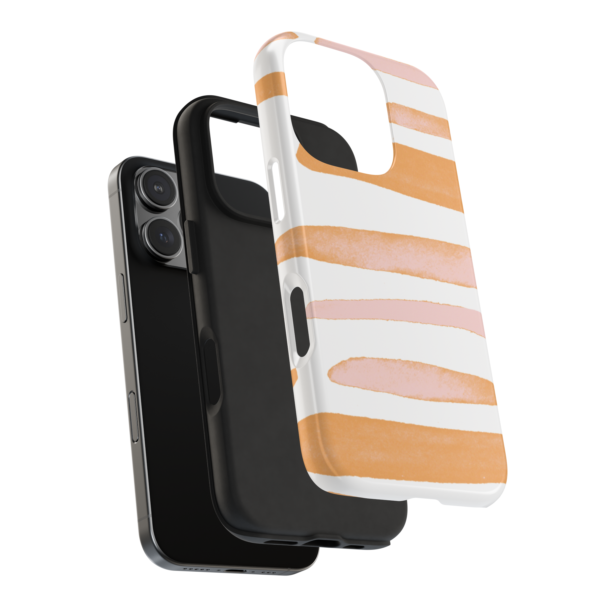Peach Blush Stripes Phone Case