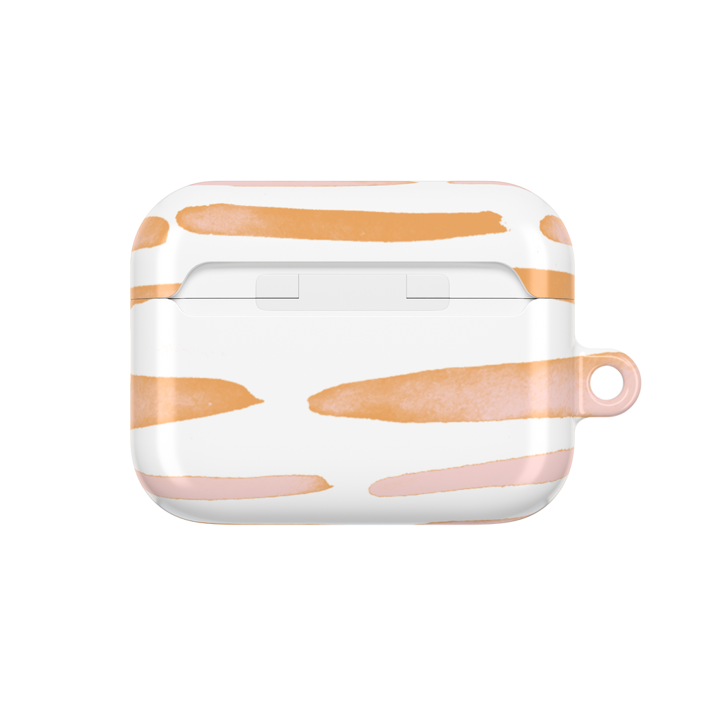 Peach Blush Stripes AirPods Case