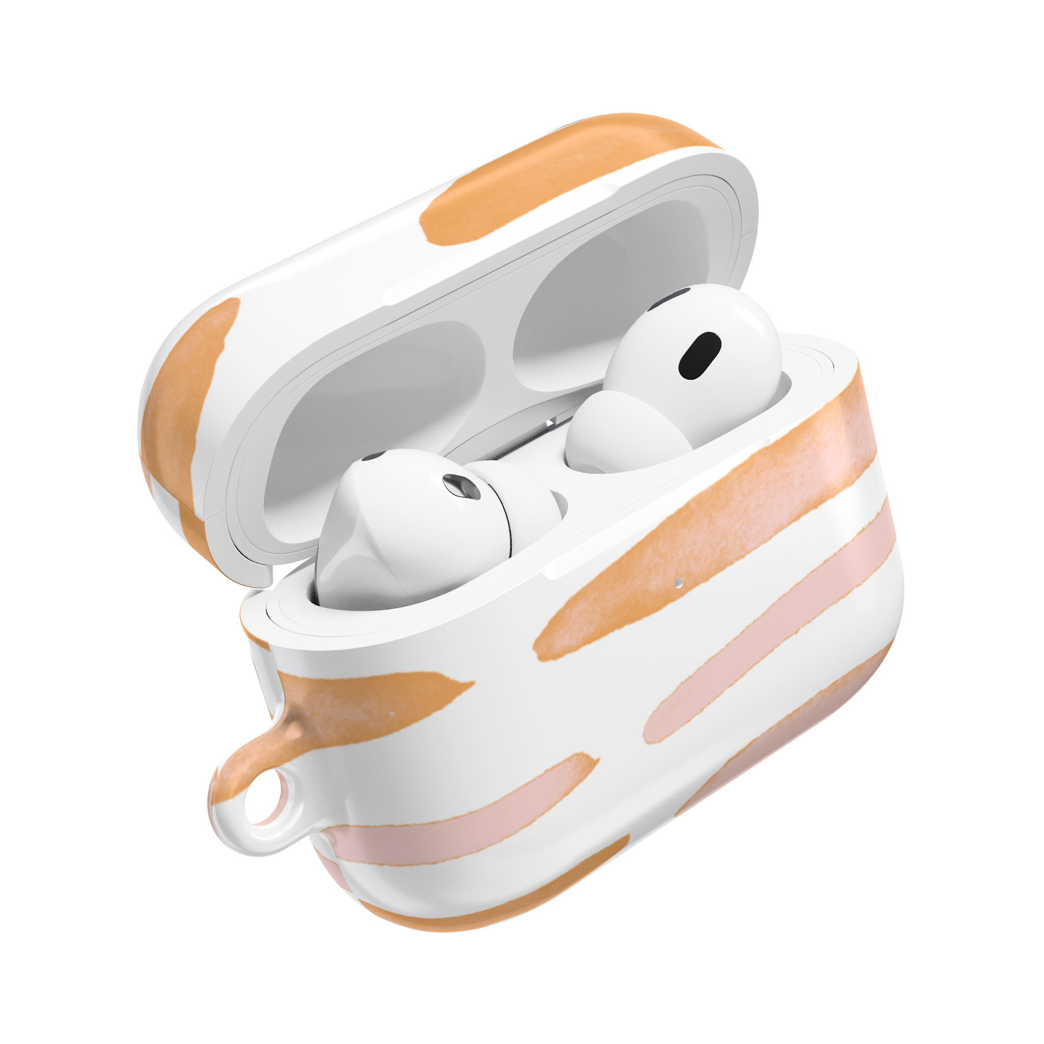 Peach Blush Stripes AirPods Case