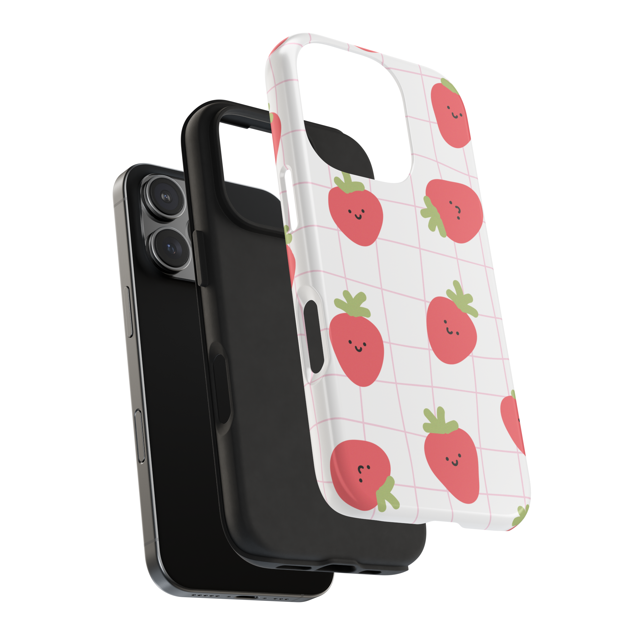 Strawberry Grid Phone Case - Berze