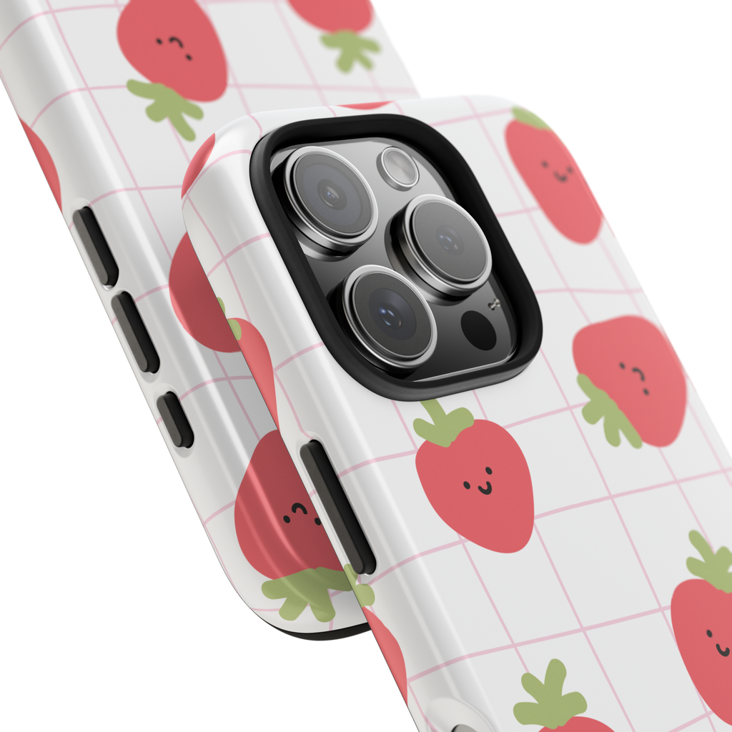 Strawberry Grid Phone Case - Berze