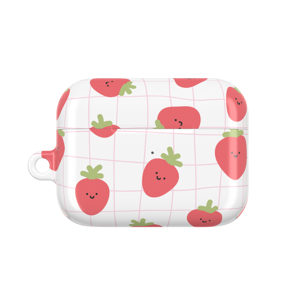 Strawberry Grid AirPods Case - Berze