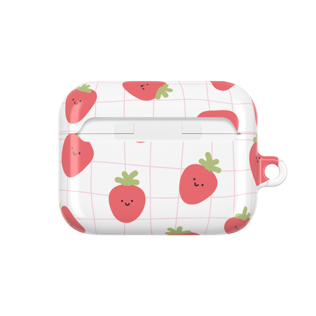 Strawberry Grid AirPods Case - Berze