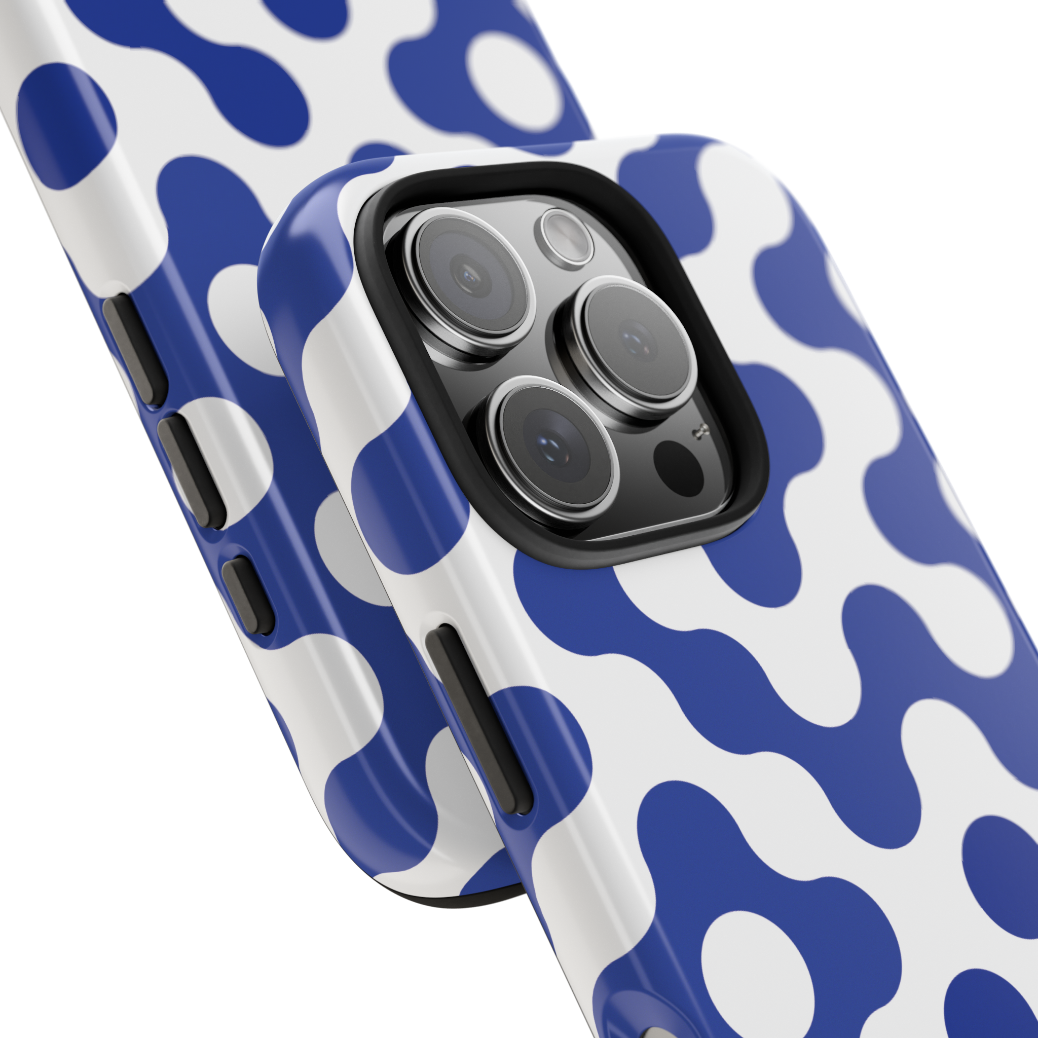 Bold Blue Retro Loop Phone Case