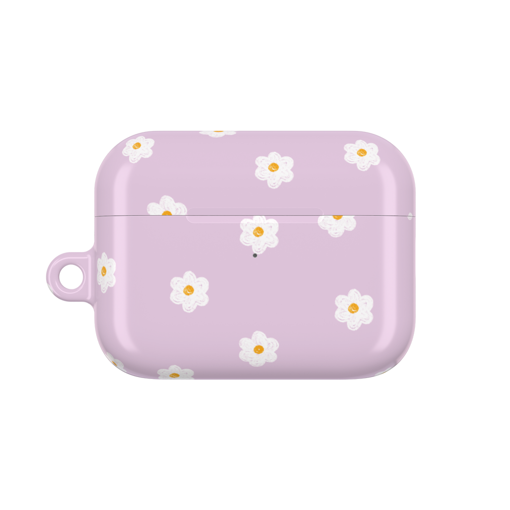 Lavender Daisy Doodle AirPods Case