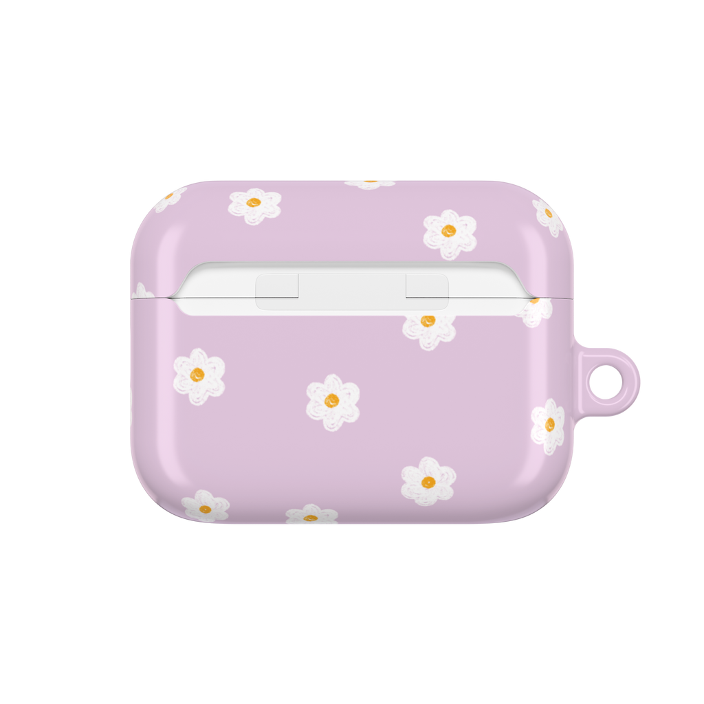 Lavender Daisy Doodle AirPods Case