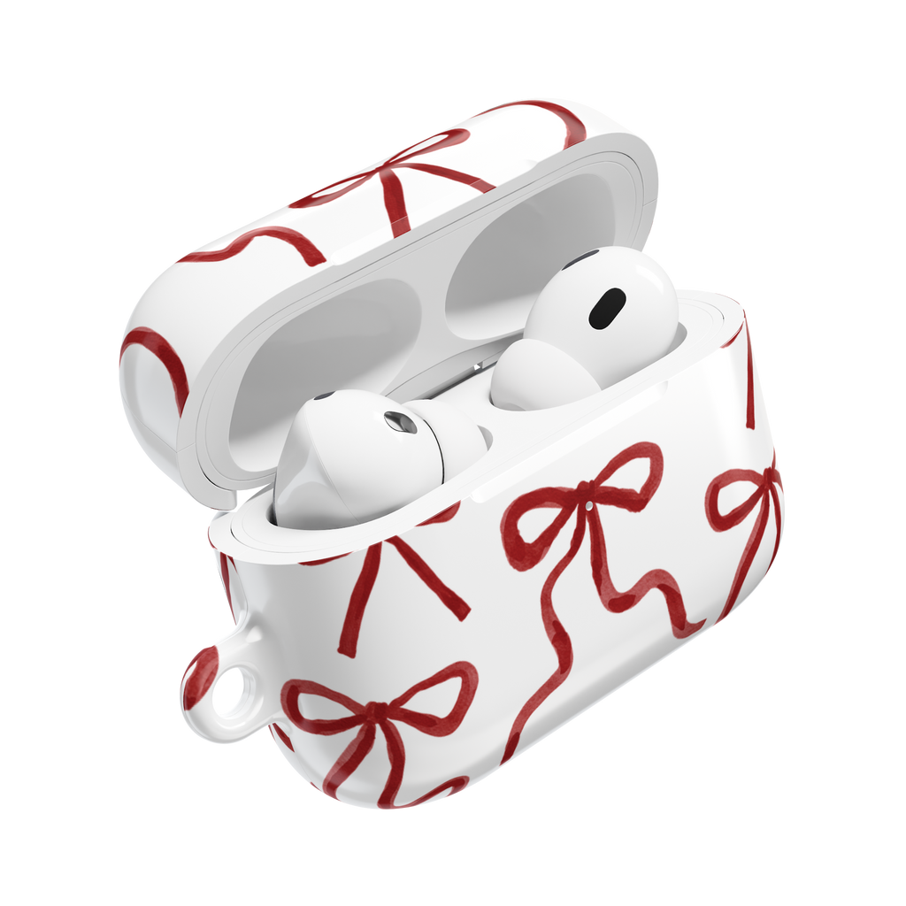 Cherry Ribbon Bow AirPods Case