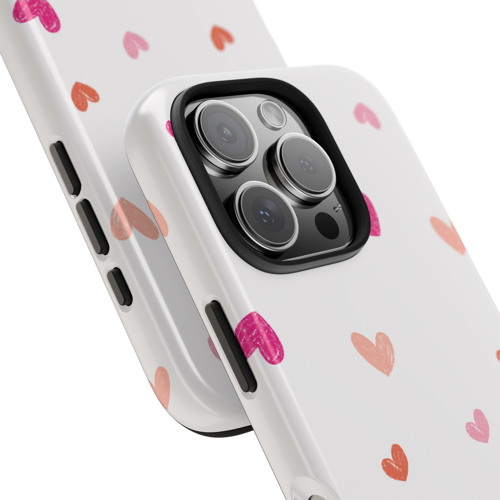 Scribble Hearts Phone Case - Berze